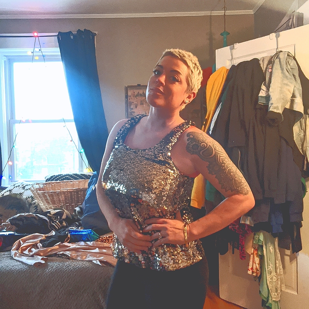 Gold Sequin Top